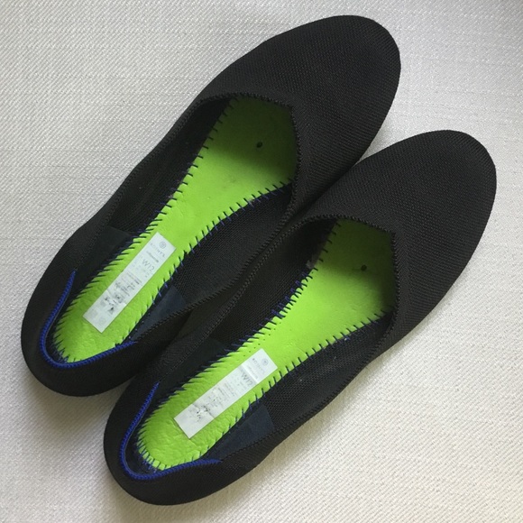 Rothy’s Flats Round Toe Solid Black Size 12W - Picture 7 of 11